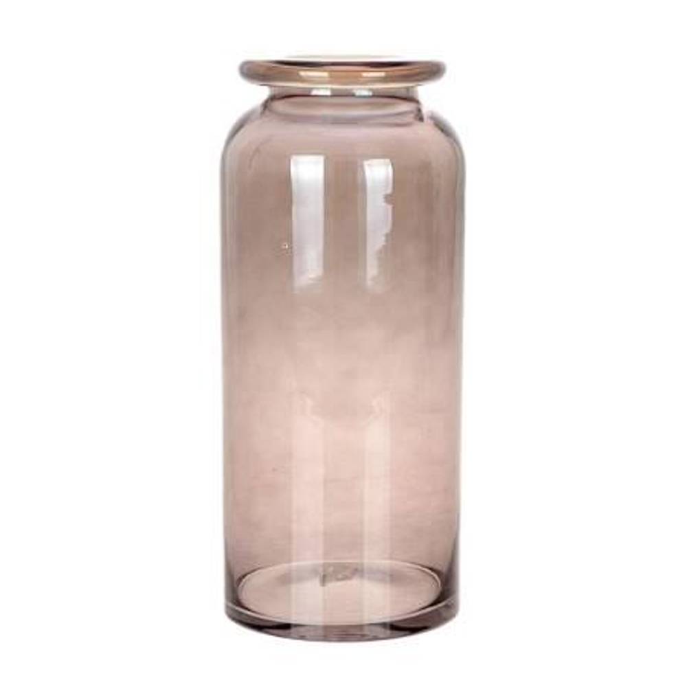 Glas Vase Sweetie taupe D15cm H35cm