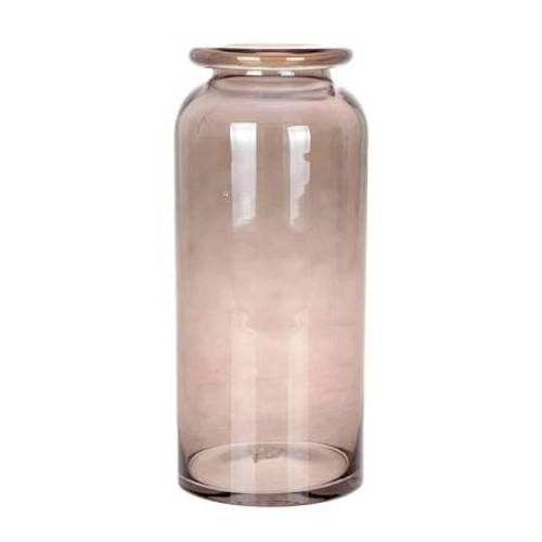 Glas Vase Sweetie taupe D15cm H35cm