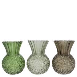Glas Vase Senna grün mix D13cm H18cm