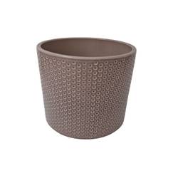 Keramik Topf Pillar grau D17cm H15cm