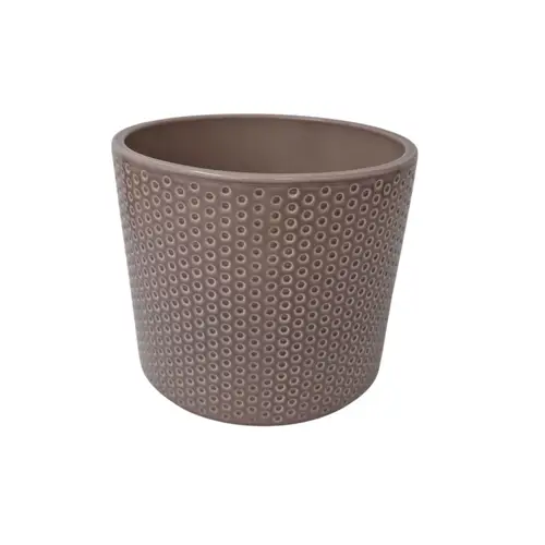Keramik Topf Pillar grau D17cm H15cm