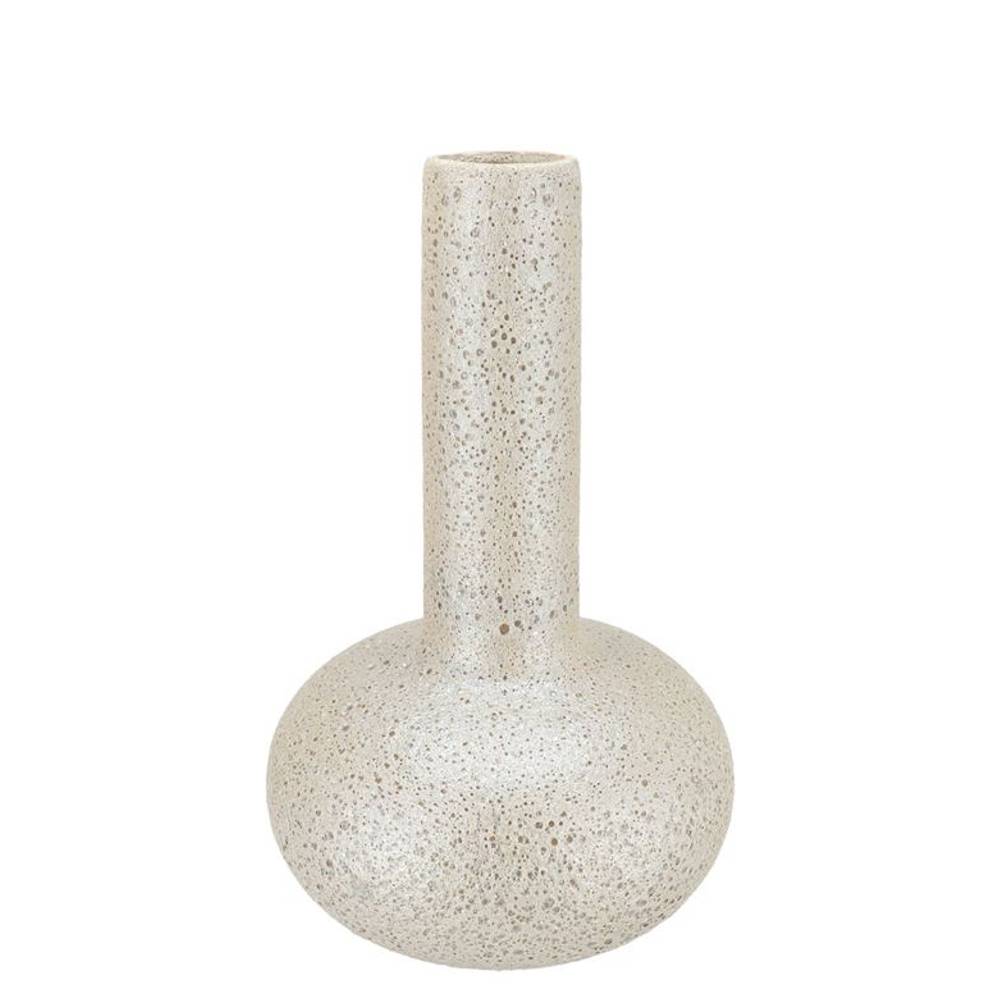 Keramik Vase Dana Long Pearl weiss 24x24x39cm
