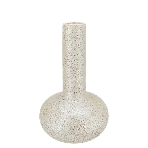 Keramik Vase Dana Long Pearl weiss 24x24x39cm