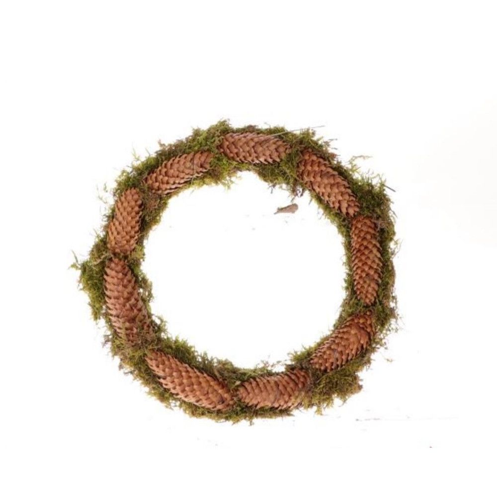 Kranz braun Spruc/Moos D40cm