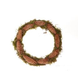 Kranz braun Spruc/Moos D40cm