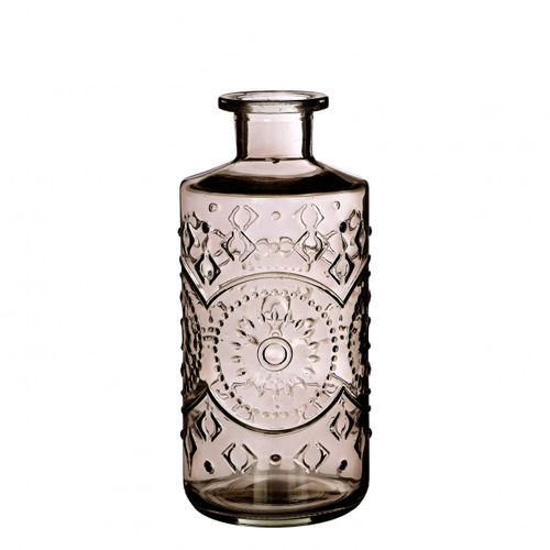 Glas Flasche Berlin braun D09cm H21cm