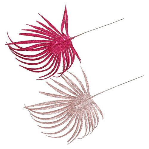 Deko Palm fuchsia rosa 36cm ass p/12