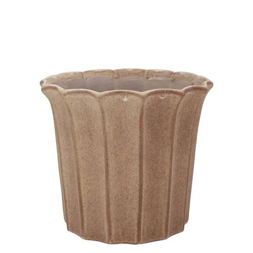 Keramik Übertopf Macy Sand 15x15x13cm