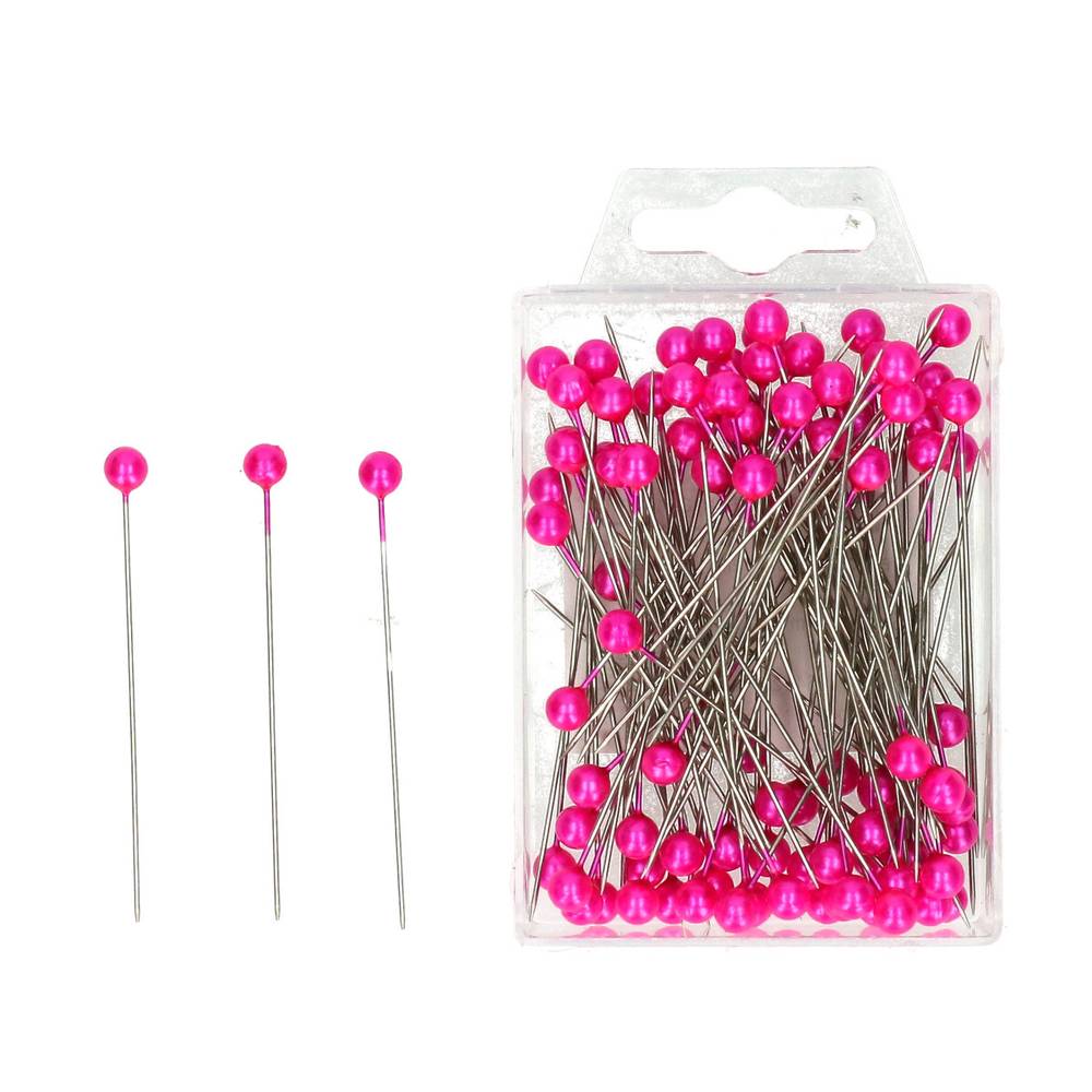 Stecknadel Perle fuchsie 06x65mm x100