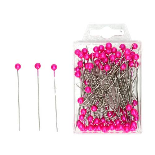 Stecknadel Perle fuchsie 06x65mm x100