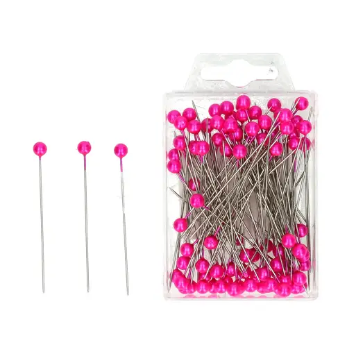 Stecknadel Perle fuchsie 06x65mm x100