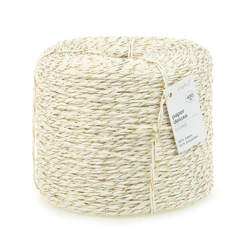 Band Papier deluxe creme gold 1mm 40m