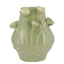 Keramik Vase Mara Lotus grün 28x20x35cm
