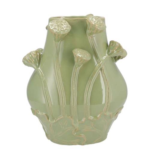 Keramik Vase Mara Lotus grün 28x20x35cm