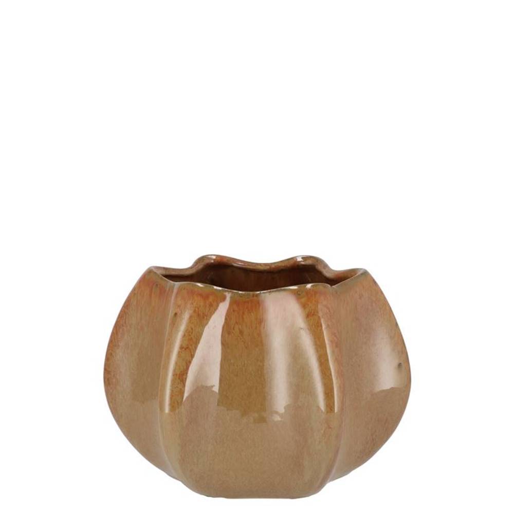 Keramik Übertopf Annecy Caramel 14x14x11cm