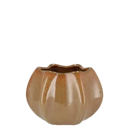 Keramik Übertopf Annecy Caramel 14x14x11cm