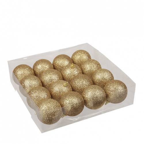 Kugel Plastik Spark gold D06cm x16