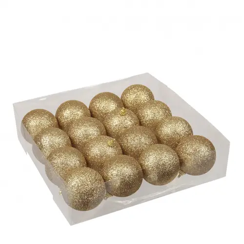 Kugel Plastik Spark gold D06cm x16