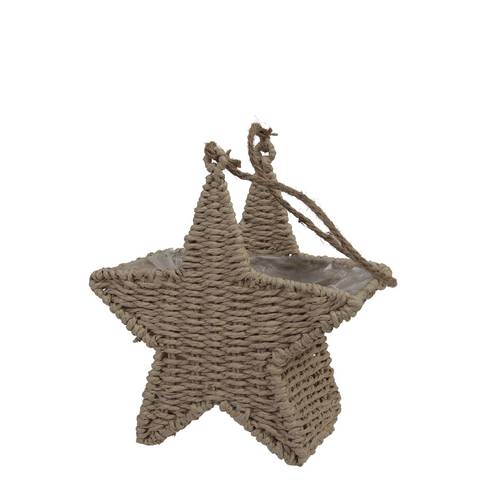 Korb Stern braun 25x13x26cm