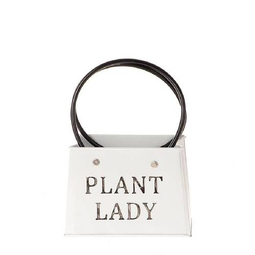 Zink Tasche Lady weiss 16x18x15cm