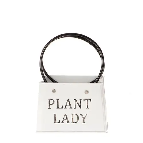 Zink Tasche Lady weiss 16x18x15cm