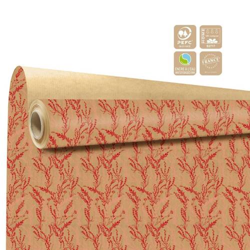 Papier Rolle 80cm 40m rot Arborescence Clayrton