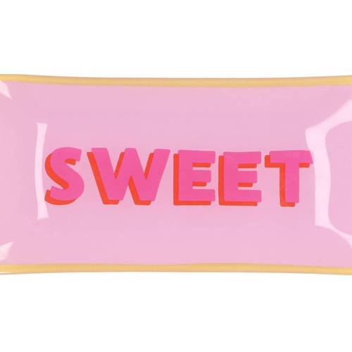 Teller Rechteck Sweet rosa 20x10x02cm