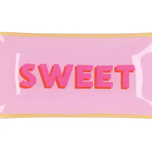 Teller Rechteck Sweet rosa 20x10x02cm