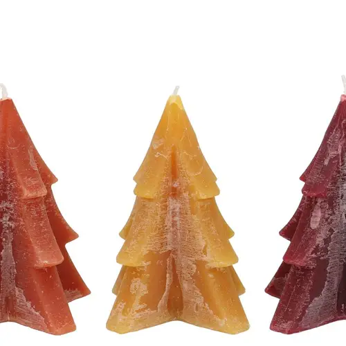 Kerze Baum mix orange D12cm H15cm