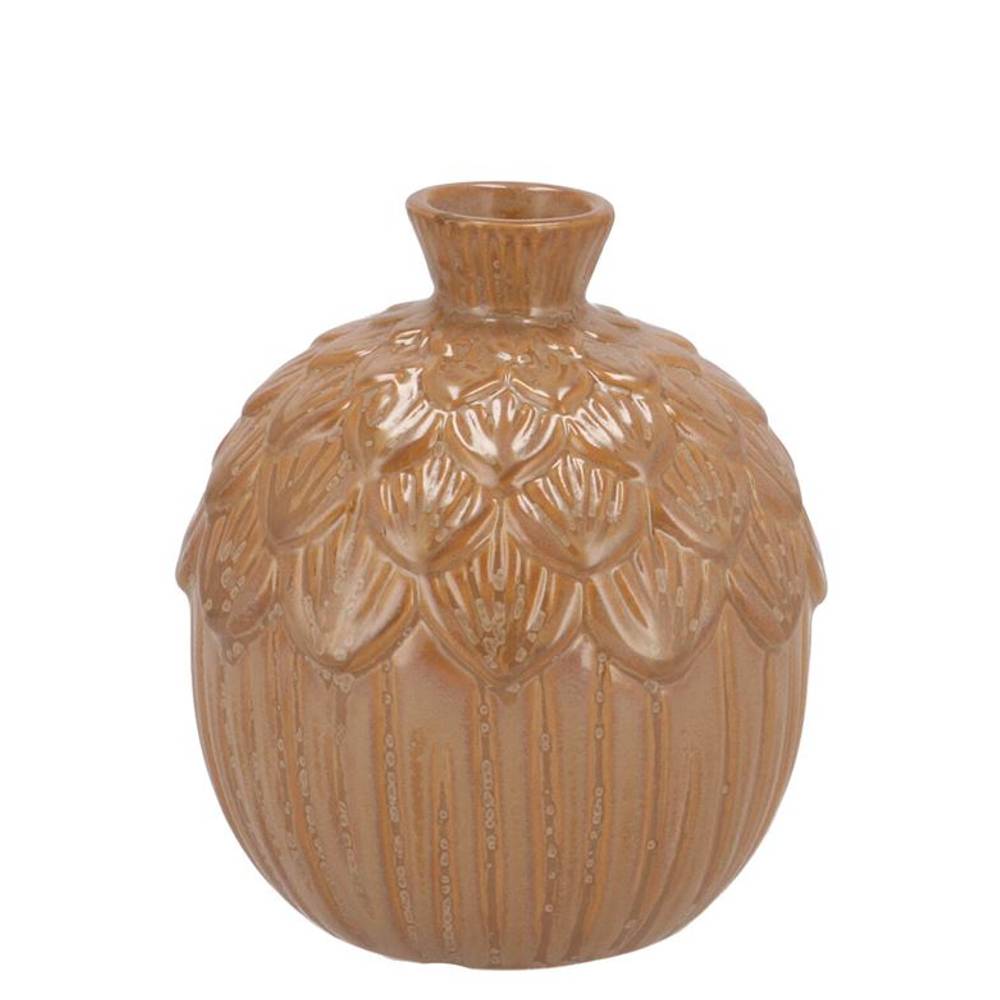 Keramik Vase Milou Eichel sand 10x10x11cm