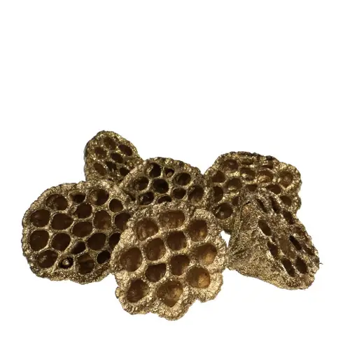 Deko Lotus Glitzer gold D08/10cm x6