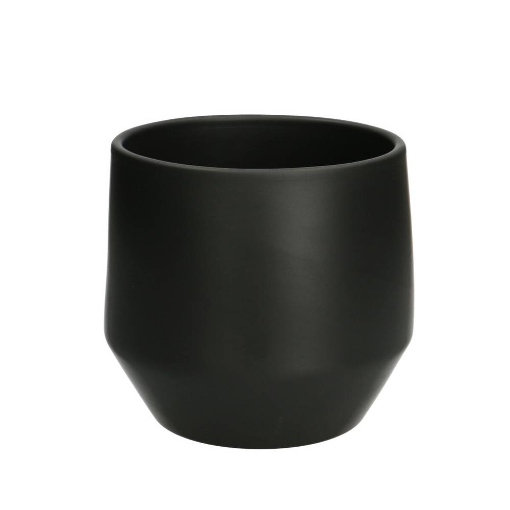 Keramik Übertopf Charly schwarz D14cm H12.5cm 