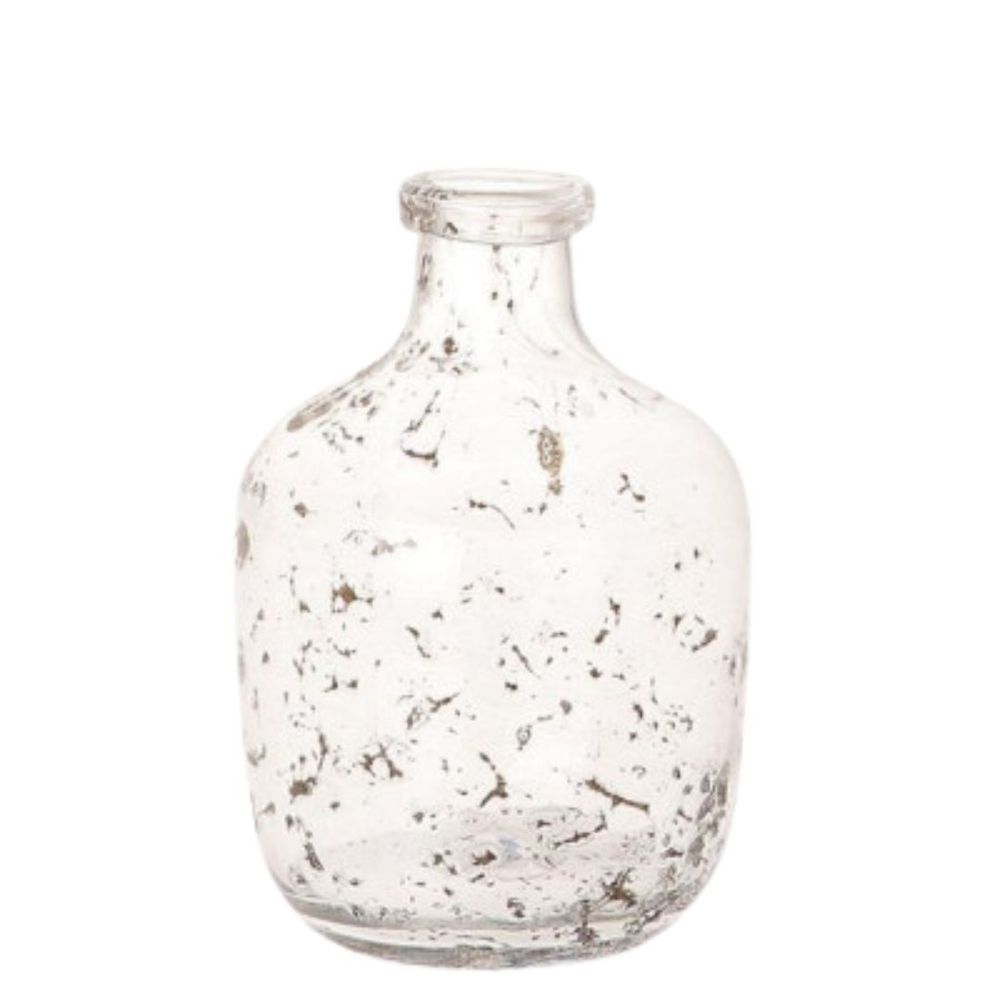 Glas Flasche sandy D14cm H21cm