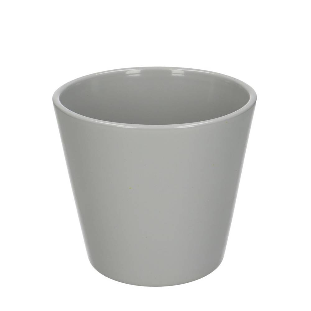Keramik Orchidee Übertopf grau D13.5cm H12cm