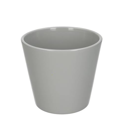 Keramik Orchidee Übertopf grau D13.5cm H12cm