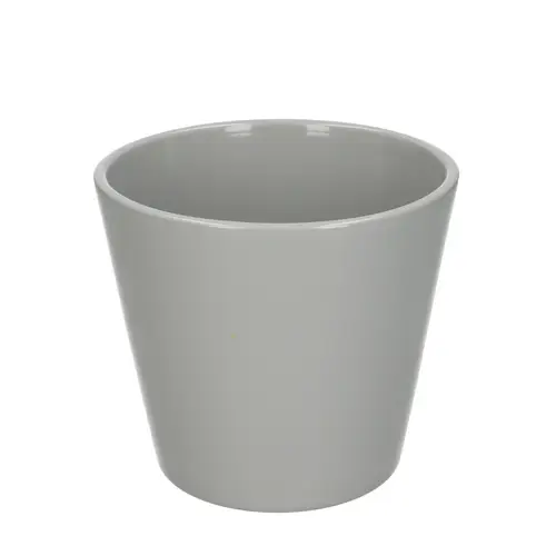 Keramik Orchidee Übertopf grau D13.5cm H12cm