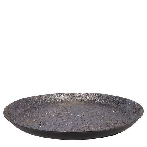 Teller Metall Noah schwarz 40x05cm
