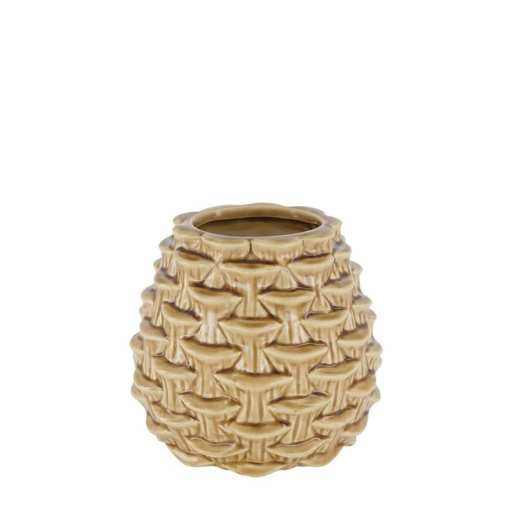 Keramik Vase Cone braun D18cm H16cm