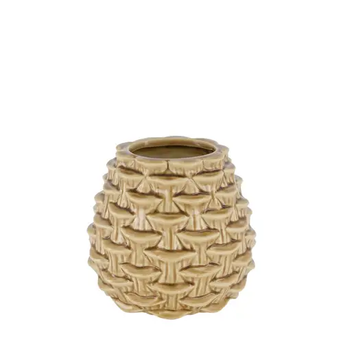 Keramik Vase Cone braun D18cm H16cm