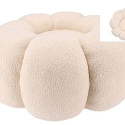 Hocker Teddy Blume creme 65x30cm