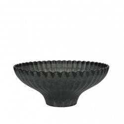 Melamine Schale grau gerippt D24cm H10cm