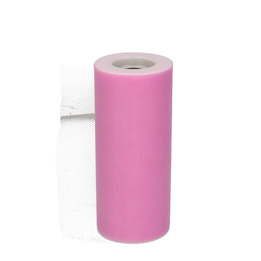Dekostoff Band 150mm Tule rosa 23m