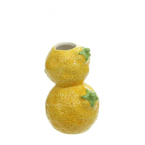 Keramik Vase Zitrone gelb D08cm H15cm