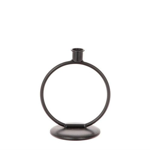 Kerzenständer Metall schwarz D15cm H18.5cm