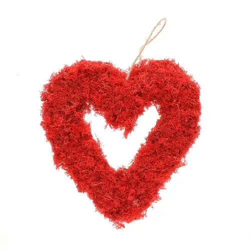 Kranz Herz rot Rentiermoos D30x5cm