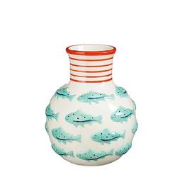 Keramik Vase Fishes hell blau D16cm H19cm