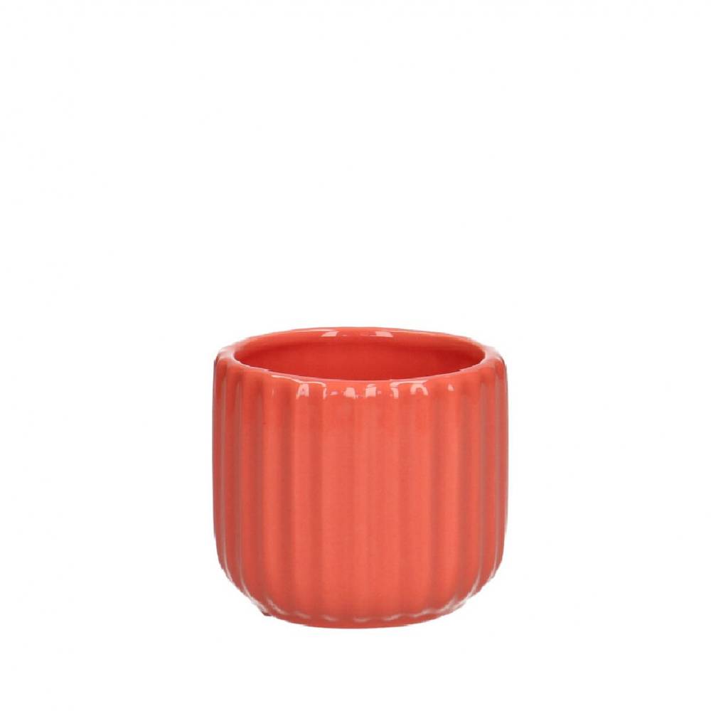 Keramik Übertopf Codi orange D07.5cm H06.5cm 