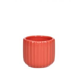 Keramik Übertopf Codi orange D07.5cm H06.5cm 