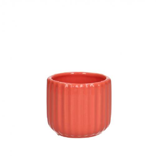 Keramik Übertopf Codi orange D07.5cm H06.5cm 