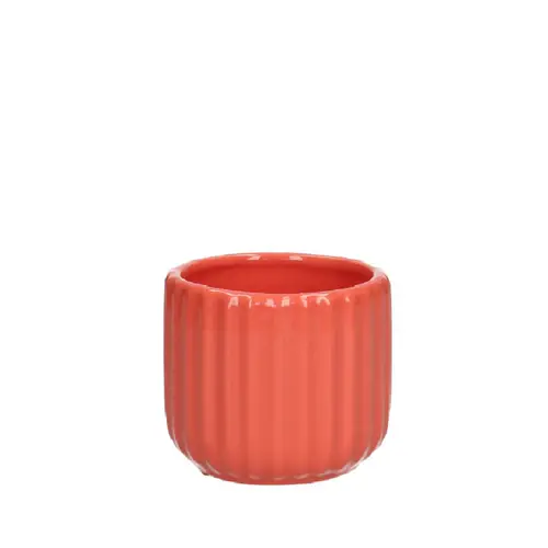 Keramik Übertopf Codi orange D07.5cm H06.5cm 